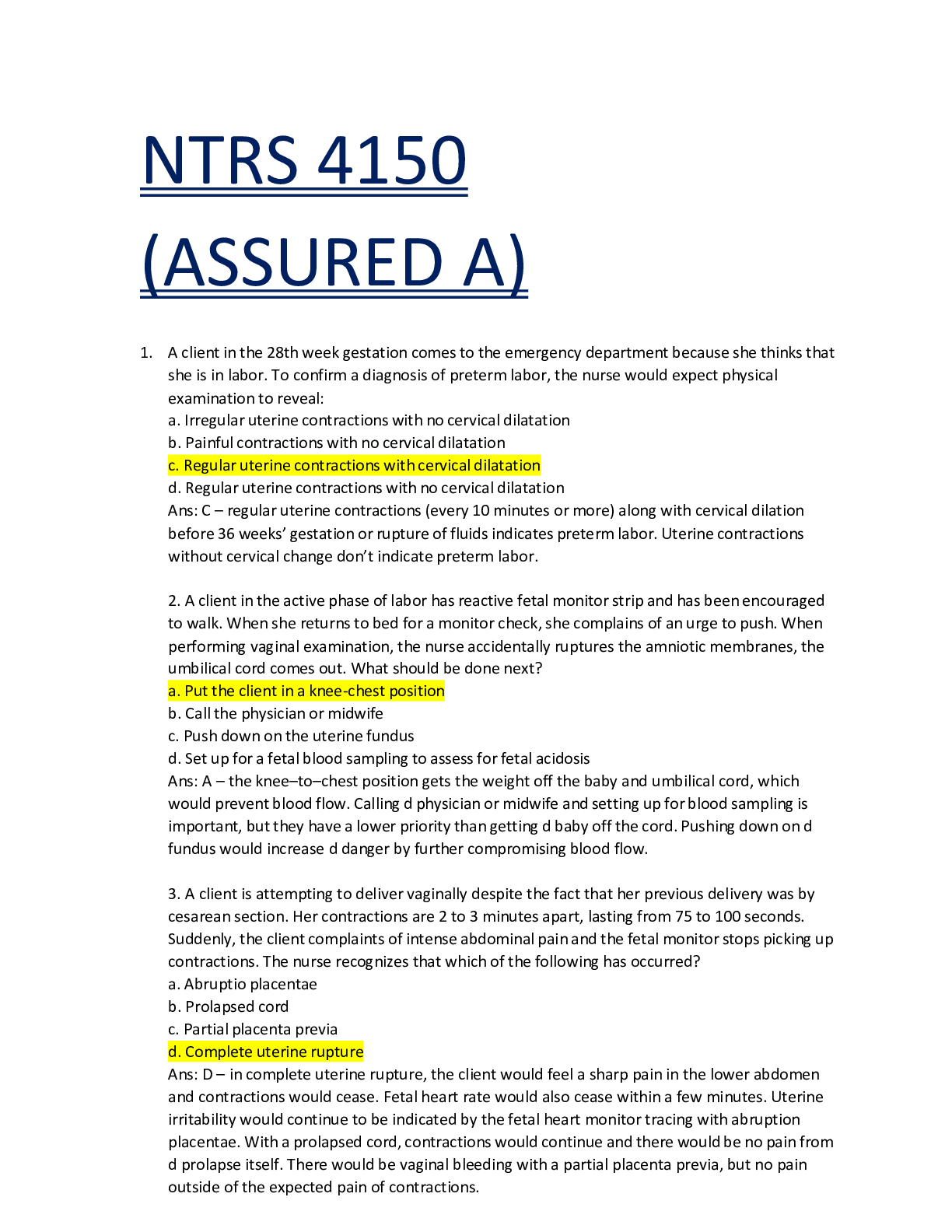 Preview image for NTRS 4150 (ASSURED A)